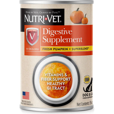Nutri-Vet Digestive Supplement Fresh Pumpkin & Superblend 15oz Nutri-Vet