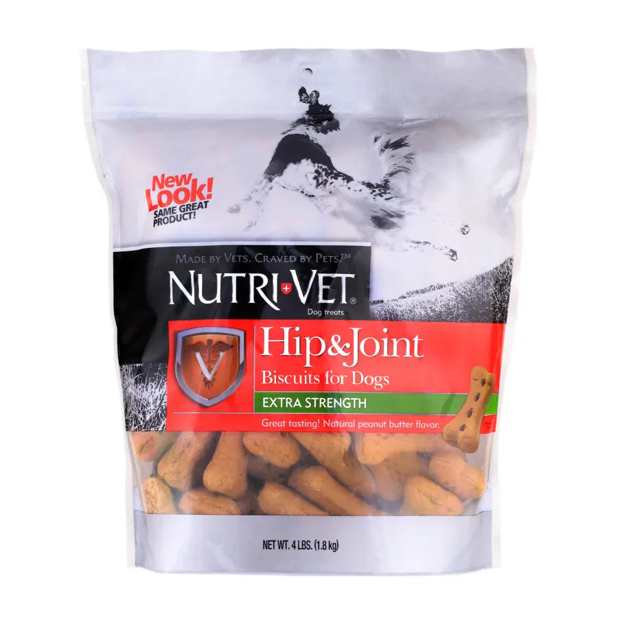 Nutri-Vet Hip & Joint Extra Strength Peanut Butter Dog Biscuit 4 lb Nutri-Vet