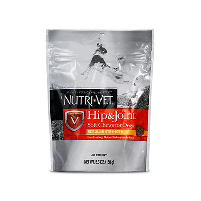 Nutri-Vet Hip & Joint Hickory Smoke Soft Chews for Dogs 5.3 oz Nutri-Vet