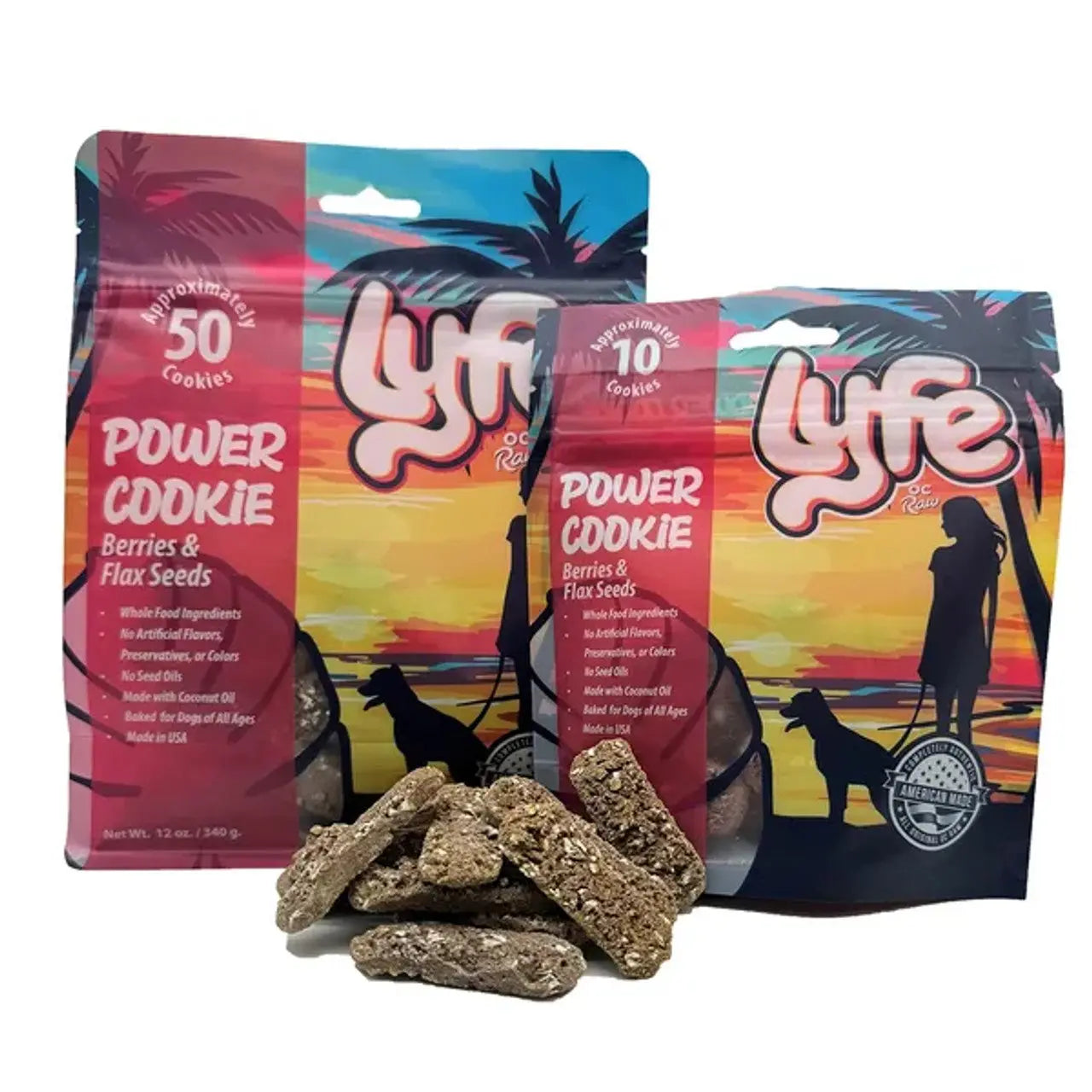 OC Lyfe Berries & Flax Seeds Dog Cookies OC Raw