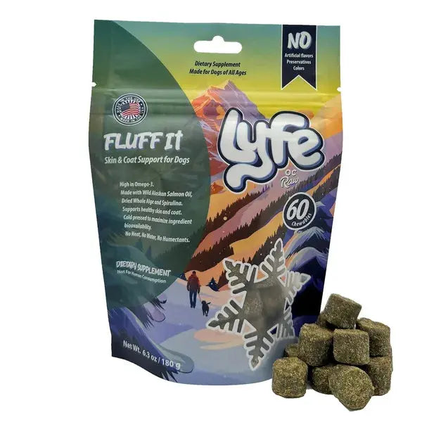 OC Lyfe Fluff It Skin & Coat Support for Dogs 6.3oz OC Raw