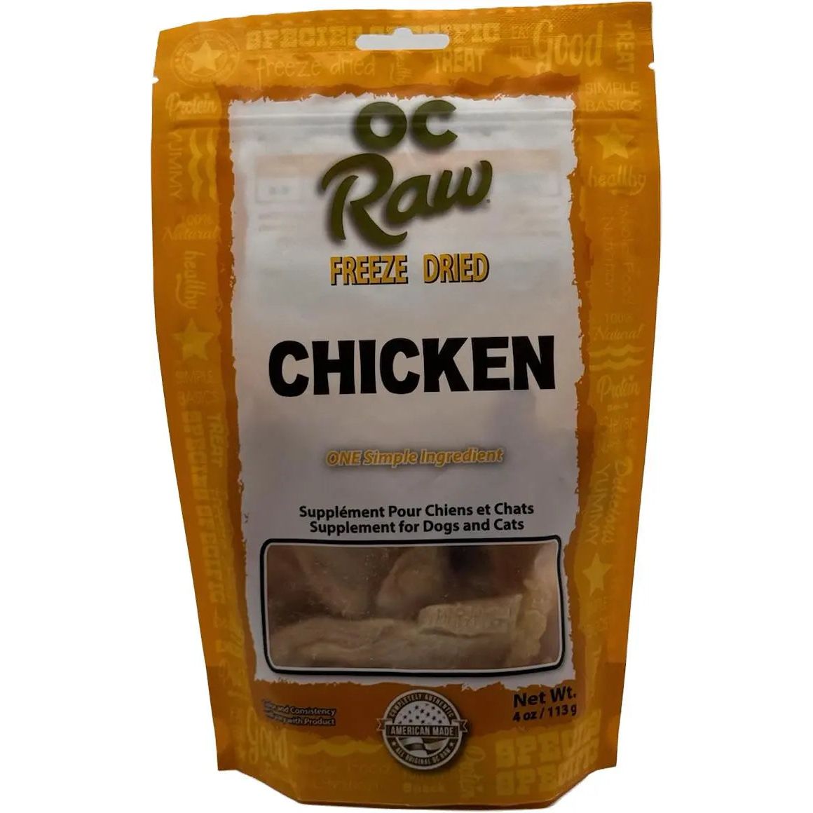 OC Raw Chicken Freeze Dried Dog Treats 4oz OC Raw