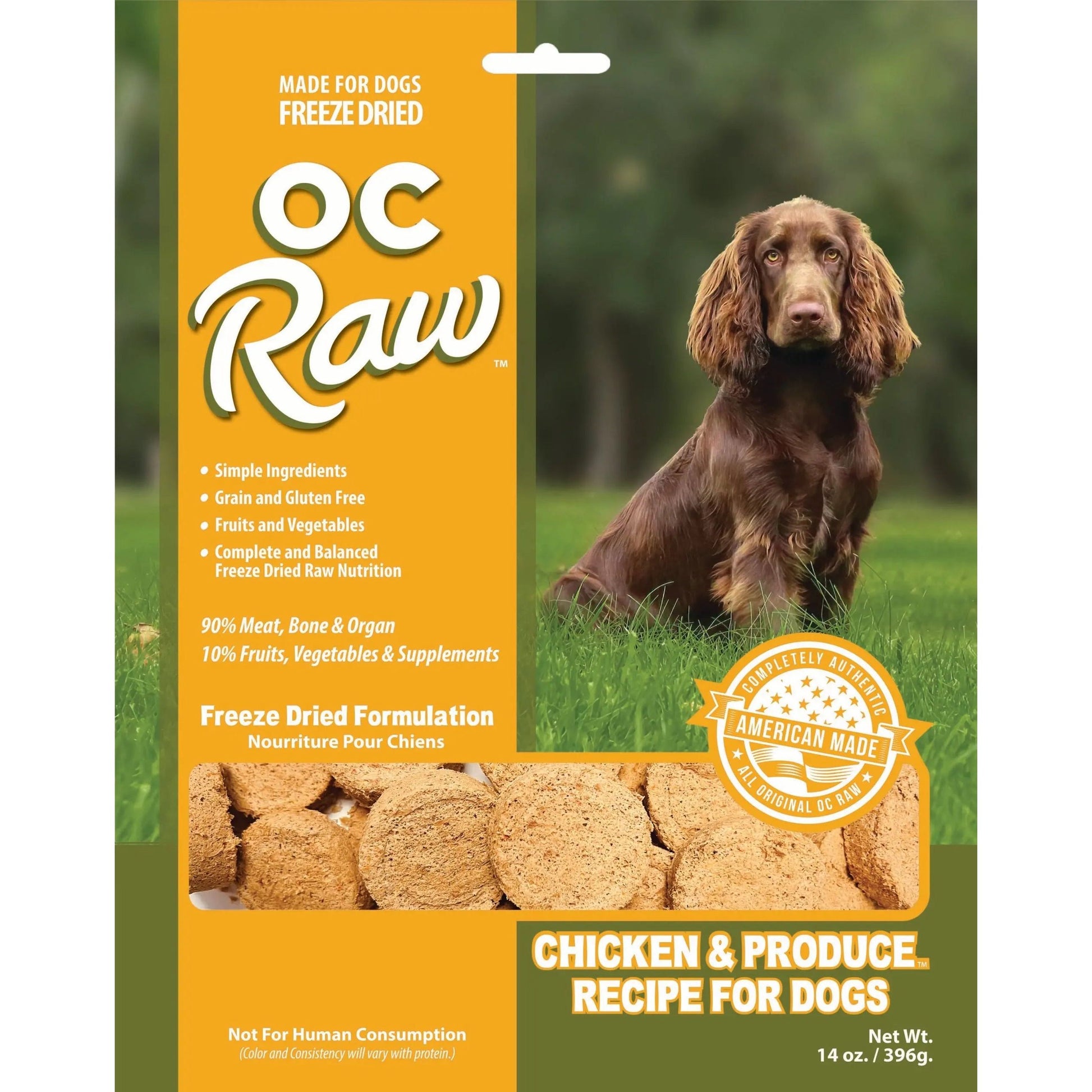 OC Raw Freeze Dried Meaty Rox Chicken & Produce Sliders Dog Food OC Raw