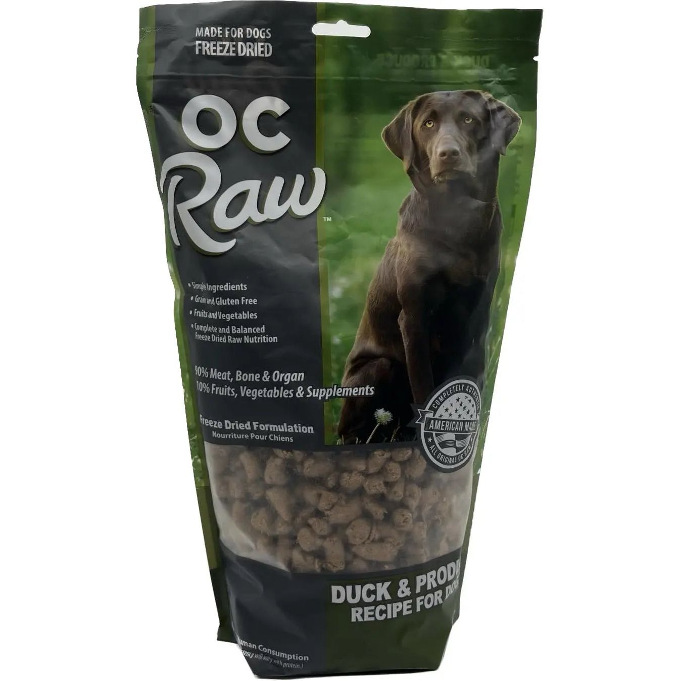 OC Raw Freeze Dried Meaty Rox Duck & Produce  Dog Food OC Raw