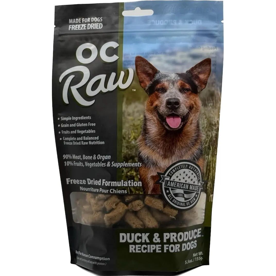 OC Raw Freeze Dried Meaty Rox Duck & Produce  Dog Food OC Raw