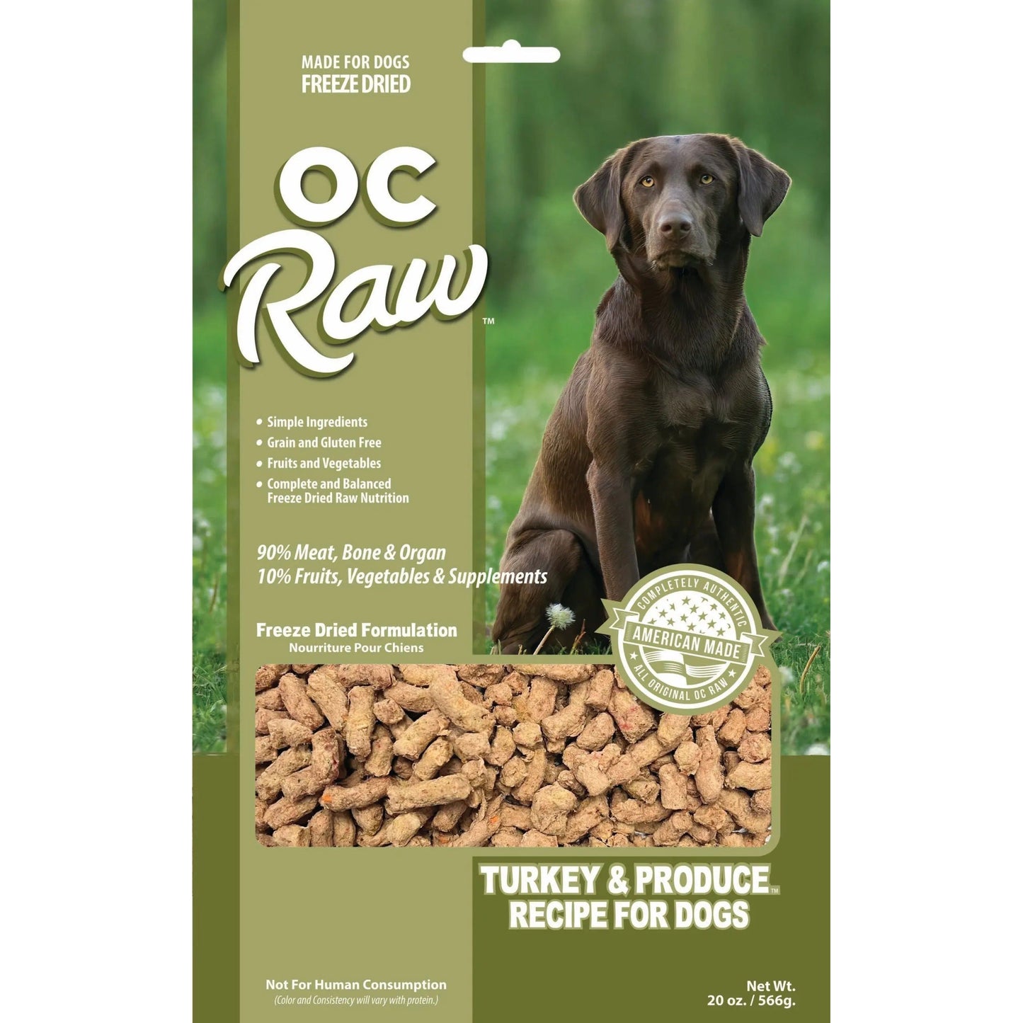 OC Raw Freeze Dried Meaty Rox Turkey & Produce  Dog Food OC Raw