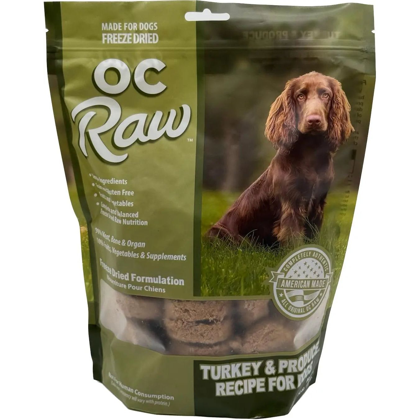 OC Raw Freeze Dried Meaty Rox Turkey & Produce Sliders Dog Food 14oz OC Raw