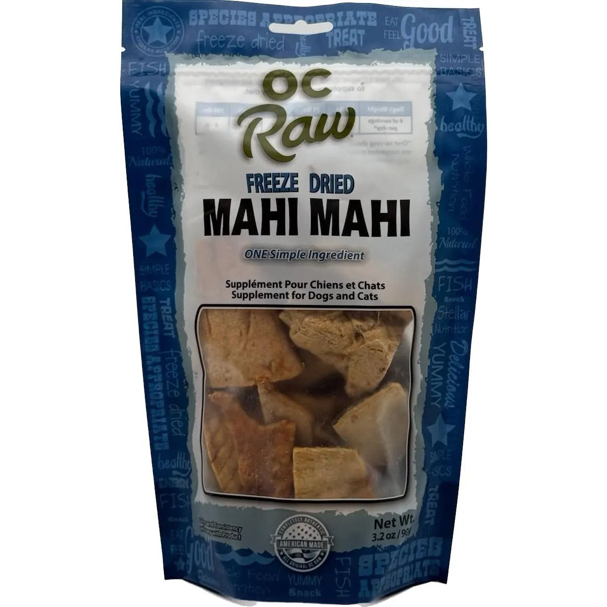 OC Raw Mahi Mahi Freeze Dried Dog Treats 3.2oz OC Raw