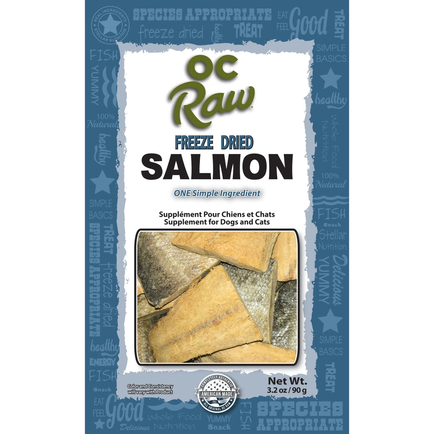 OC Raw Salmon Freeze Dried Dog Treats 3.2oz OC Raw