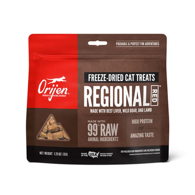 ORIJEN Regional Red Grain-Free Freeze-Dried Cat Treats 1.25 oz ORIJEN