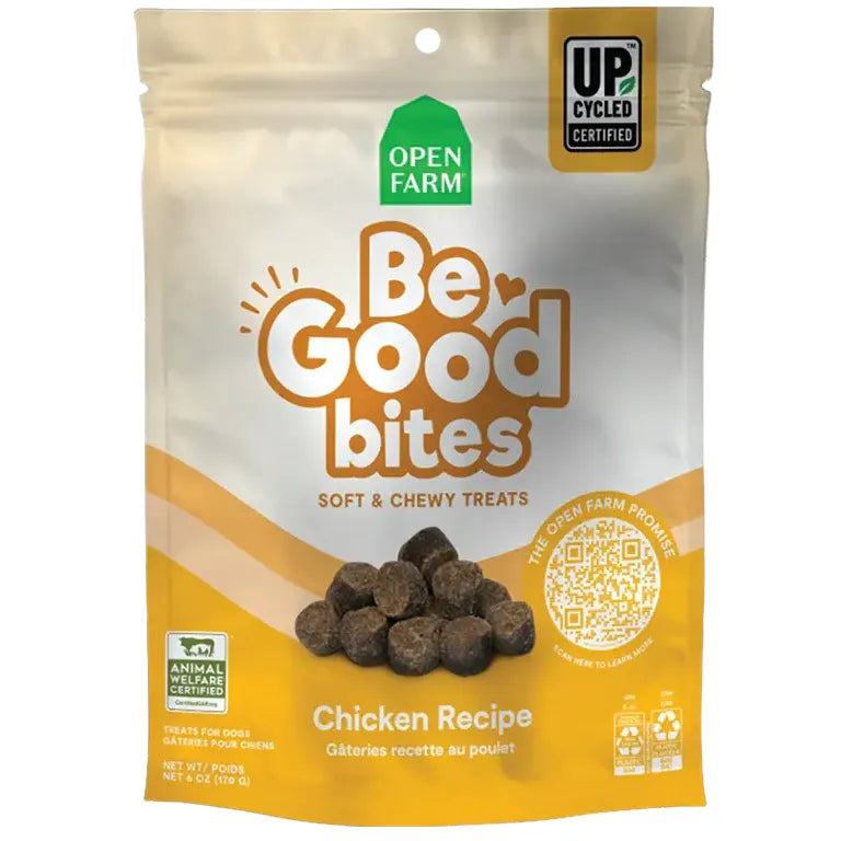 Open Farm Be Good Bites Chicken Recipe Soft & Chewy Treats 6 oz Open Farm