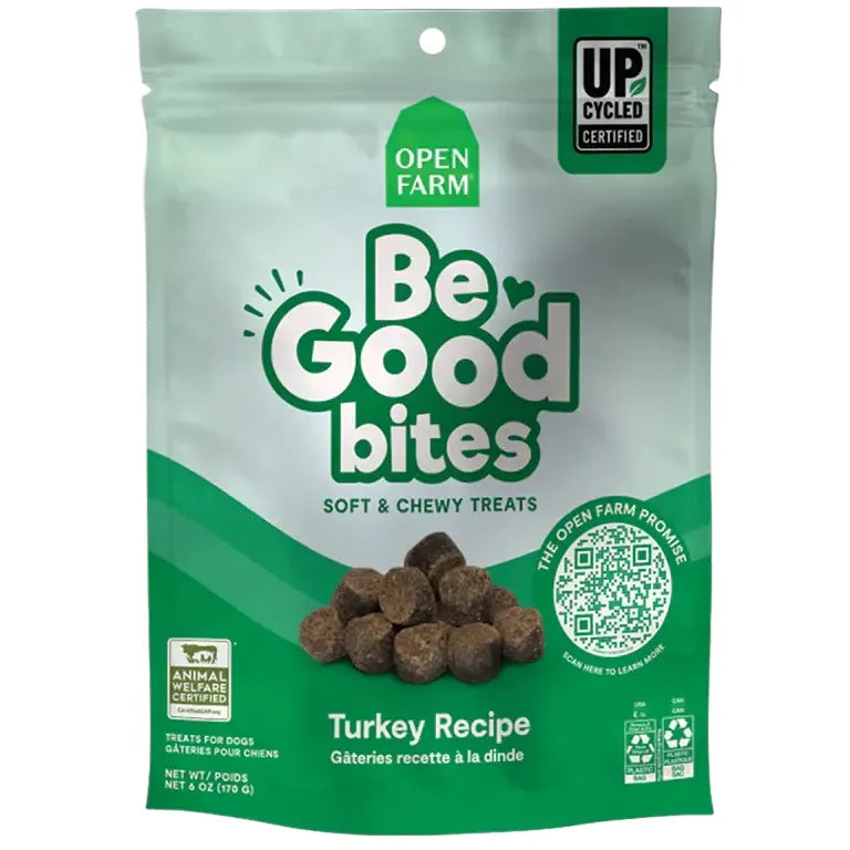 Open Farm Be Good Bites Turkey Recipe Soft & Chewy Treats 6 oz Open Farm