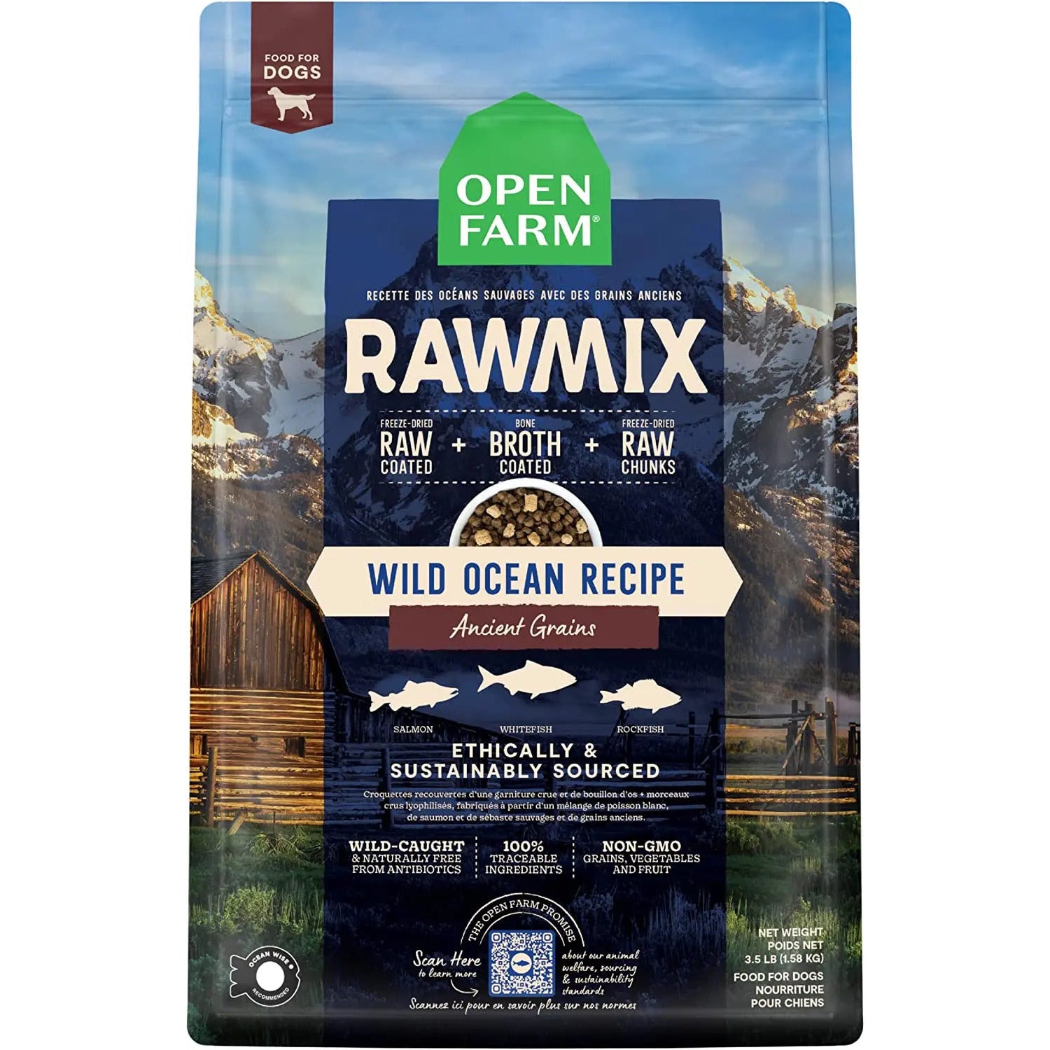 Open Farm RawMix Wild Ocean Recipe with Ancient Grains Dog Open Farm