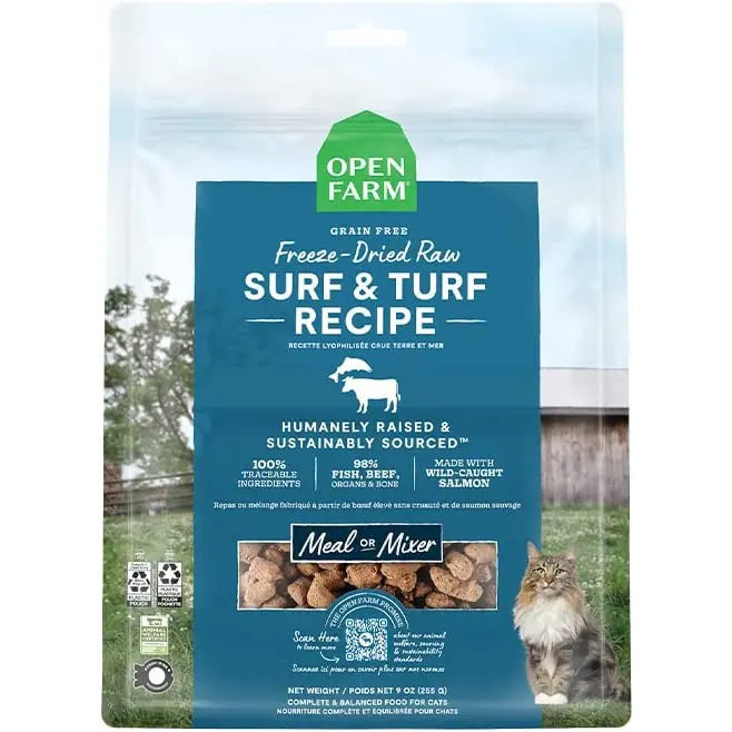 Open Farm Surf & Turf Freeze-Dried Raw Morsels Cat Food Open Farm