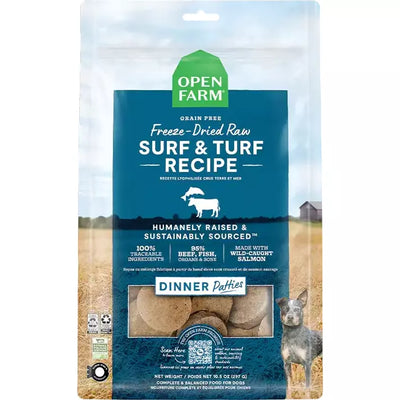 Open Farm Surf & Turf Freeze-Dried Raw Patties Dog Food Open Farm