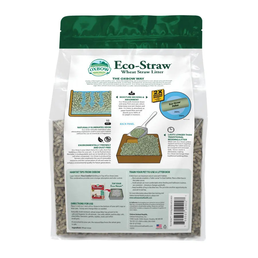 Oxbow Animal Health® Eco-Straw Pelleted Wheat Straw Litter 8 Lbs Oxbow Animal Health®