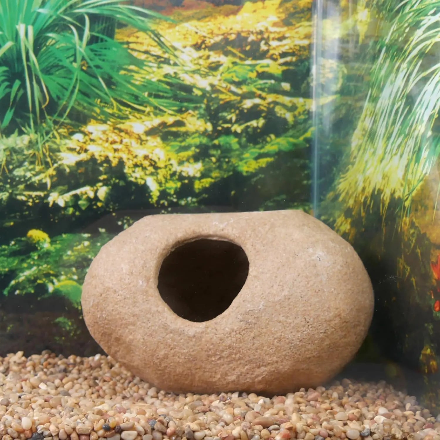 PENN-PLAX Granite Stone Terrarium Decoration and Hideaway for Reptiles Penn Plax