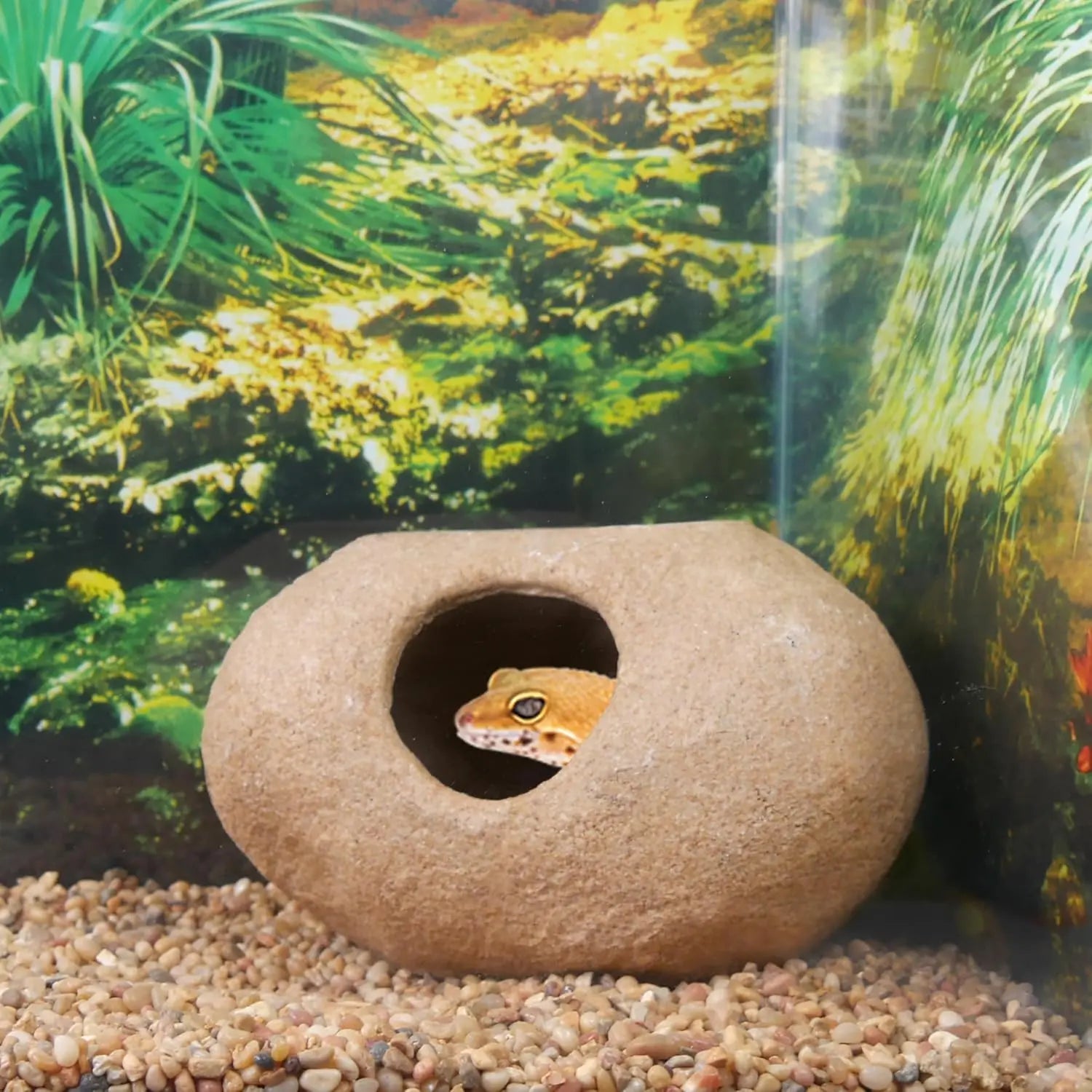 PENN-PLAX Granite Stone Terrarium Decoration and Hideaway for Reptiles Penn Plax
