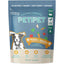 PETIPET Allergy + Immunity with Quercetin & Omega 3 Apple & Carrot Flavored Soft Chew Allergy Supplement for Dogs (7oz) offers plant-based, human-grade, organic, GMO-free allergy relief in a high-fiber, soft chew featuring a fun cartoon dog and colorful produce.