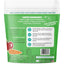 Back of PETIPET Apples + Carrots Bites Soft & Chewy Dog Treats (5 oz) shows ingredients like organic apple juice concentrate, carrot puree, citrus fiber, and fruit pectin. Plant-based, GMO-free, small-batch, made in Chicago; includes nutrition info.