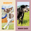 Two dogs run outdoors: the left, a white and brown dog under MOBILITY; the right, a black dog with a ball beneath MADE EASY, highlighting PETIPET Turmeric Bites + Curcumin Chews for anti-inflammatory relief for dogs.