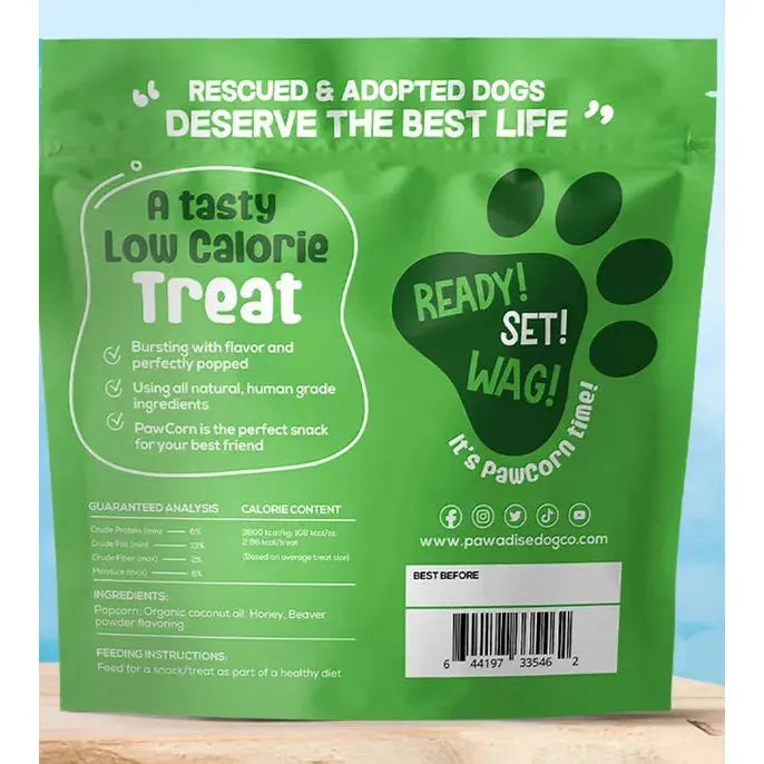 PawCorn Beaver Healthy Dog Treats Popcorn for Dogs PawCorn