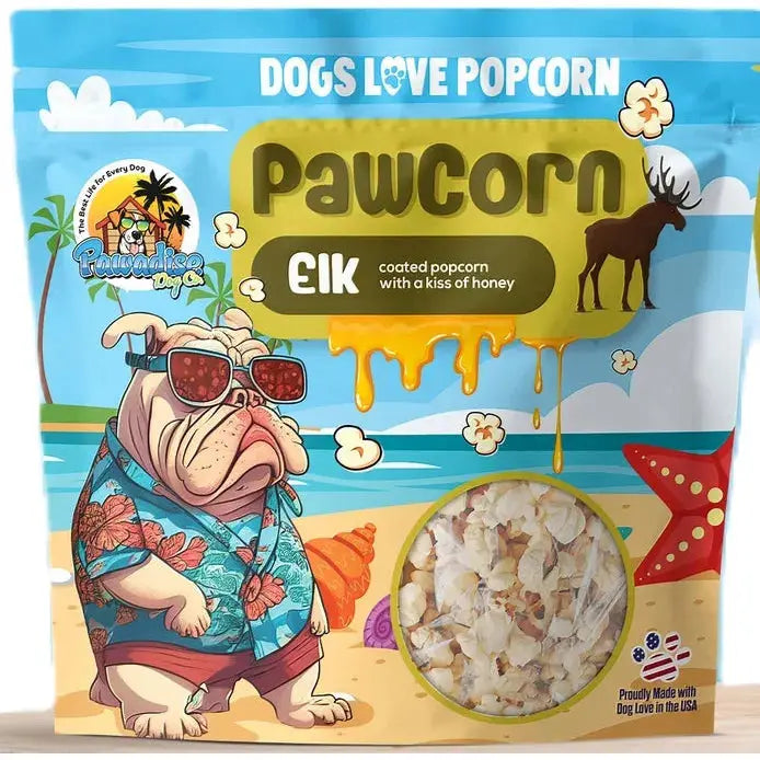 PawCorn Elk Healthy Dog Treats Popcorn for Dogs PawCorn