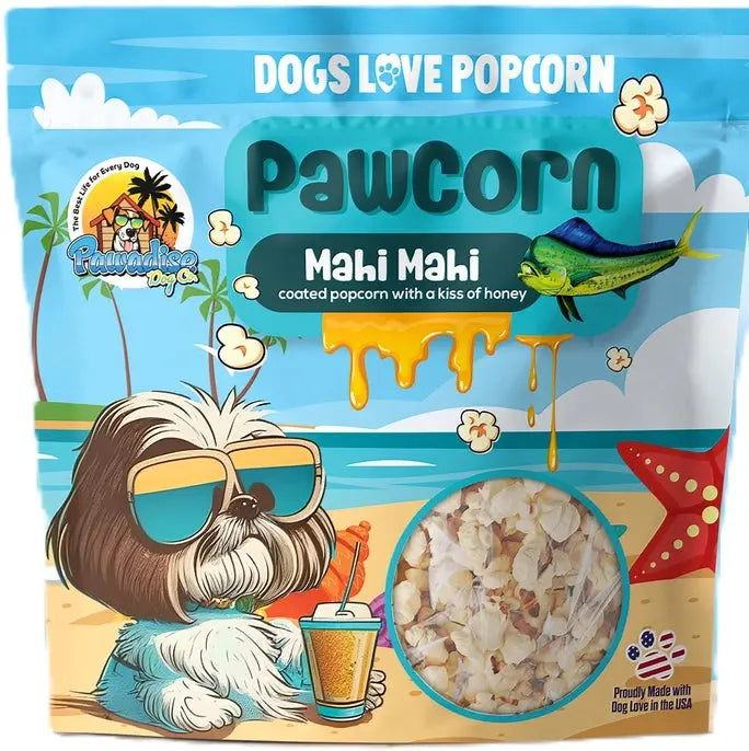 PawCorn Mahi Mahi Healthy Dog Treats Popcorn for Dogs PawCorn