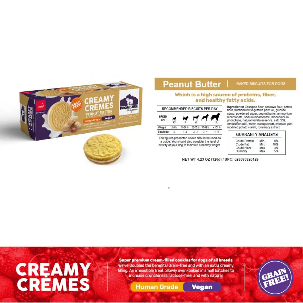 Pet Treatery Dog Biscuits Grain Free Creamy Cremes 4.23 oz./120 gm Granville