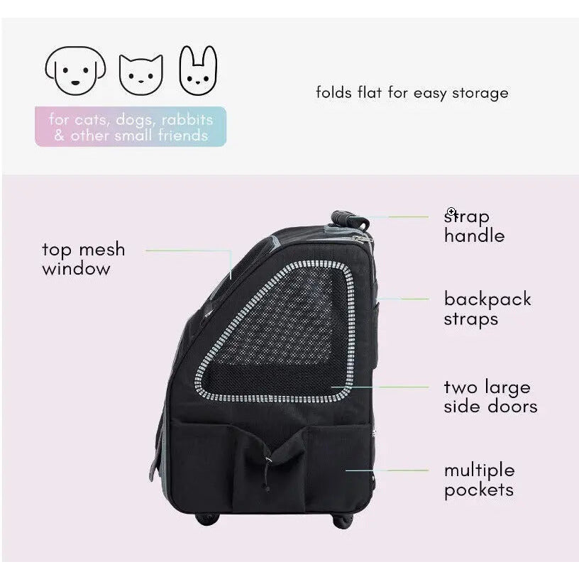 Petique 5-in-1 Pet Carrier for Dogs Cats and Small Animals Petique