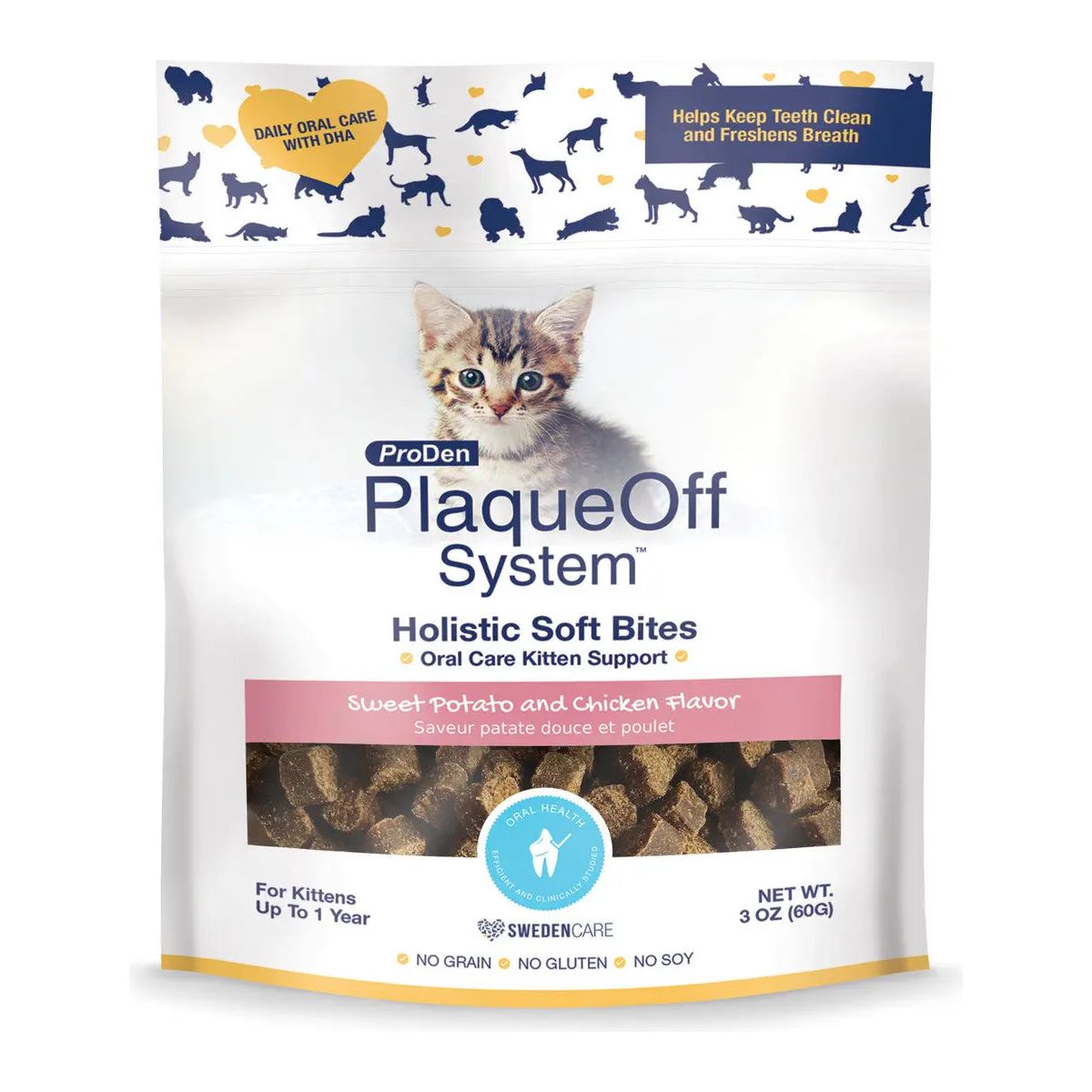 PlaqueOff Holistic Soft Bites CAT Oral Care Kitten Formula PlaqueOff