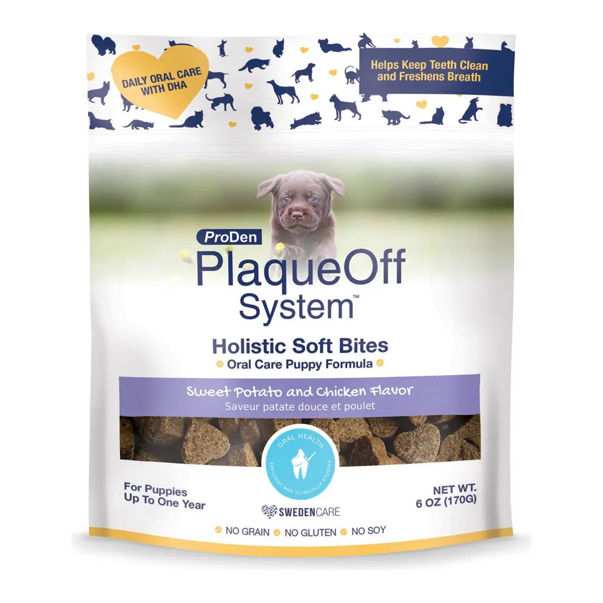 PlaqueOff Holistic Soft Bites Oral Care Puppy Formula pla