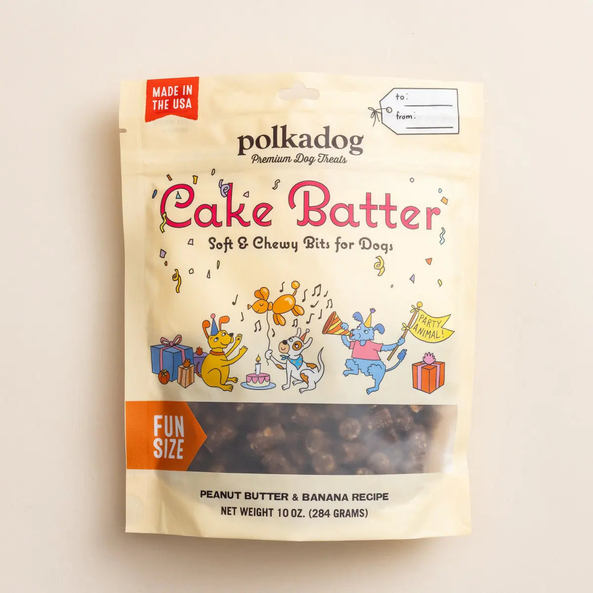 Pokadog Cake Batter Peanut Butter and Banana Dog Treats Polka Dog