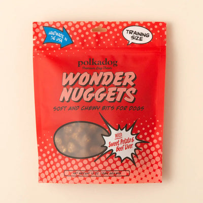 Polkadog Wonder Nuggets Training Bits Sweet Potato & Beef Liver Soft & Chewy Dog Treats 10oz Polka Dog