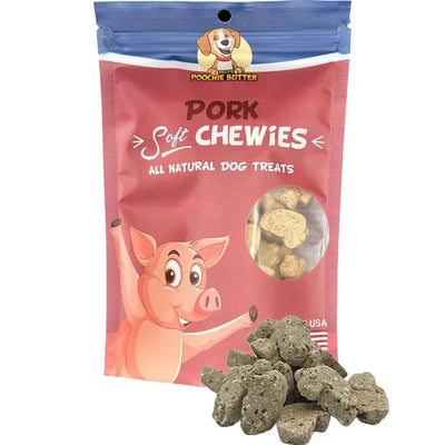 Poochie Butter Pork & Apple Soft Chewy Dog Treats 8oz Poochie Butter