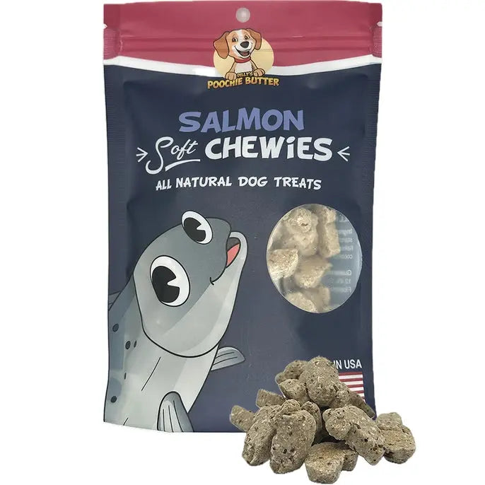 Poochie Butter Salmon & Coconut Soft Chewy Dog Treats 8oz Poochie Butter