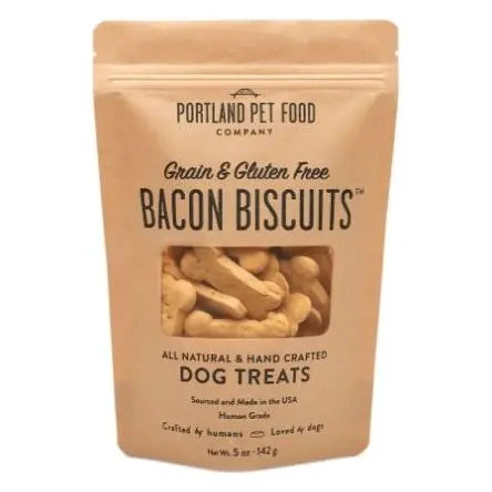 Portland Pet Food Company Bacon Biscuits Grain-Free & Gluten-Free Dog Treats 5oz Portland Pet Food