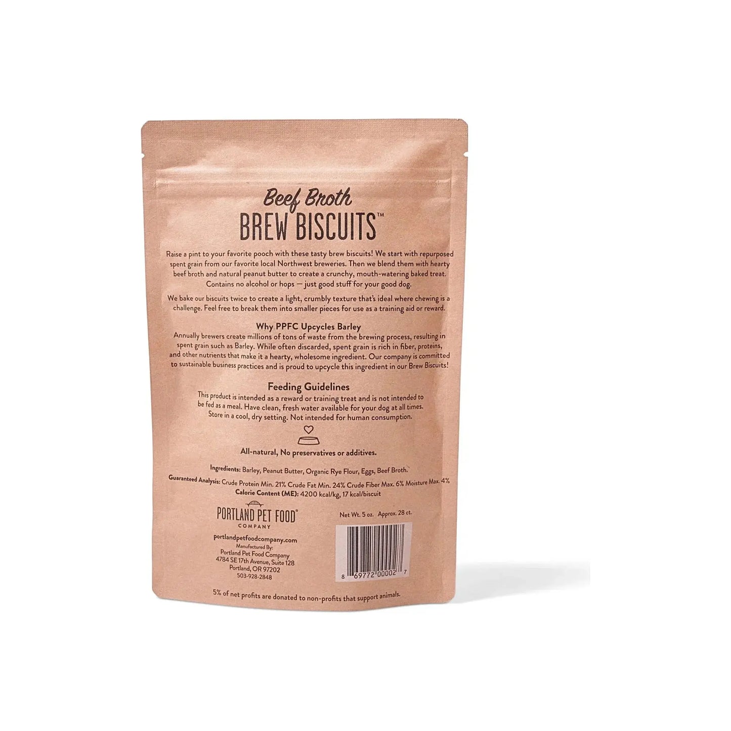 Portland Pet Food Company Beef Broth Brew Biscuits Dog Treats Portland Pet Food