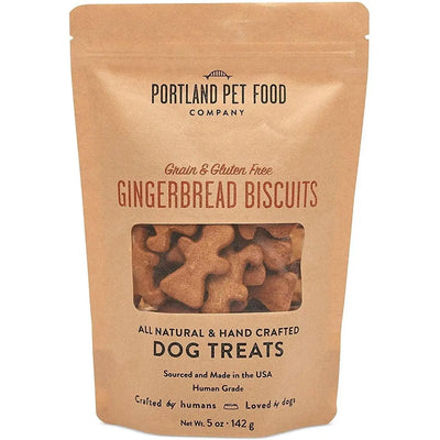 Portland Pet Food Company Gingerbread Biscuits Grain-Free & Gluten-Free Dog Treats Portland Pet Food