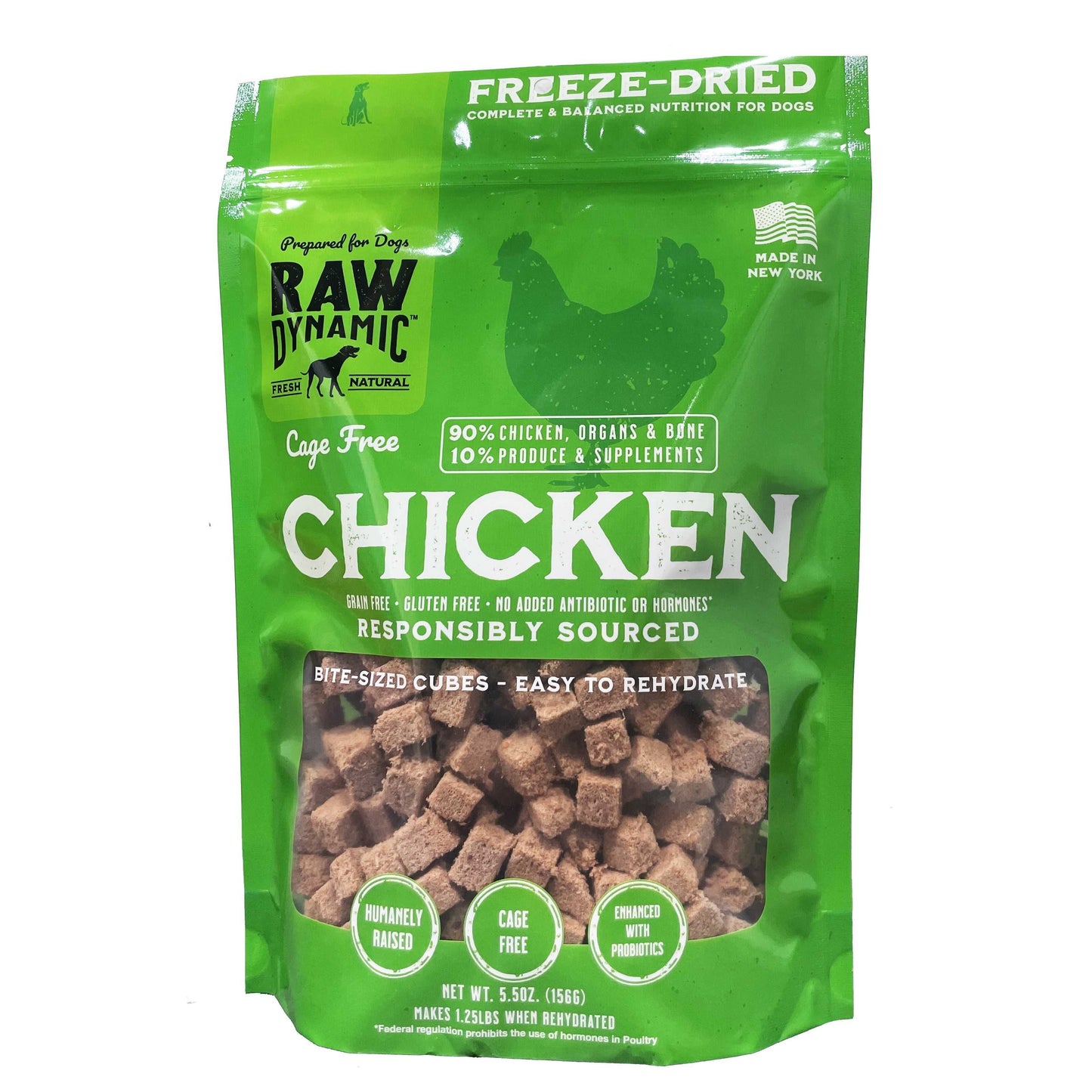 Raw Dynamic Freeze-Dried Cage-Free Chicken Recipe Dog Food Raw Dynamic