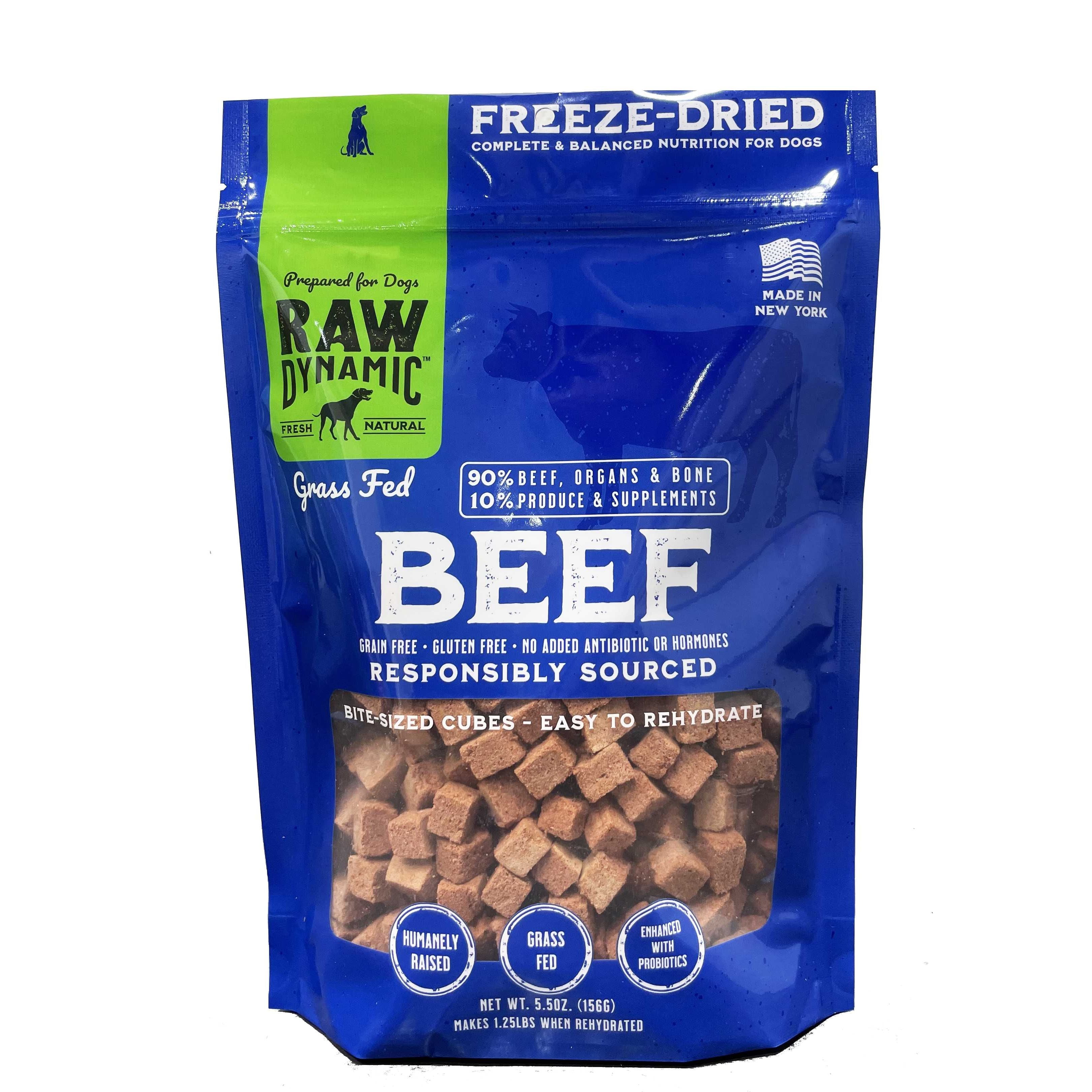 Raw Dynamic Freeze Dried Grass Fed Beef Recipe Dog Food Talis Us