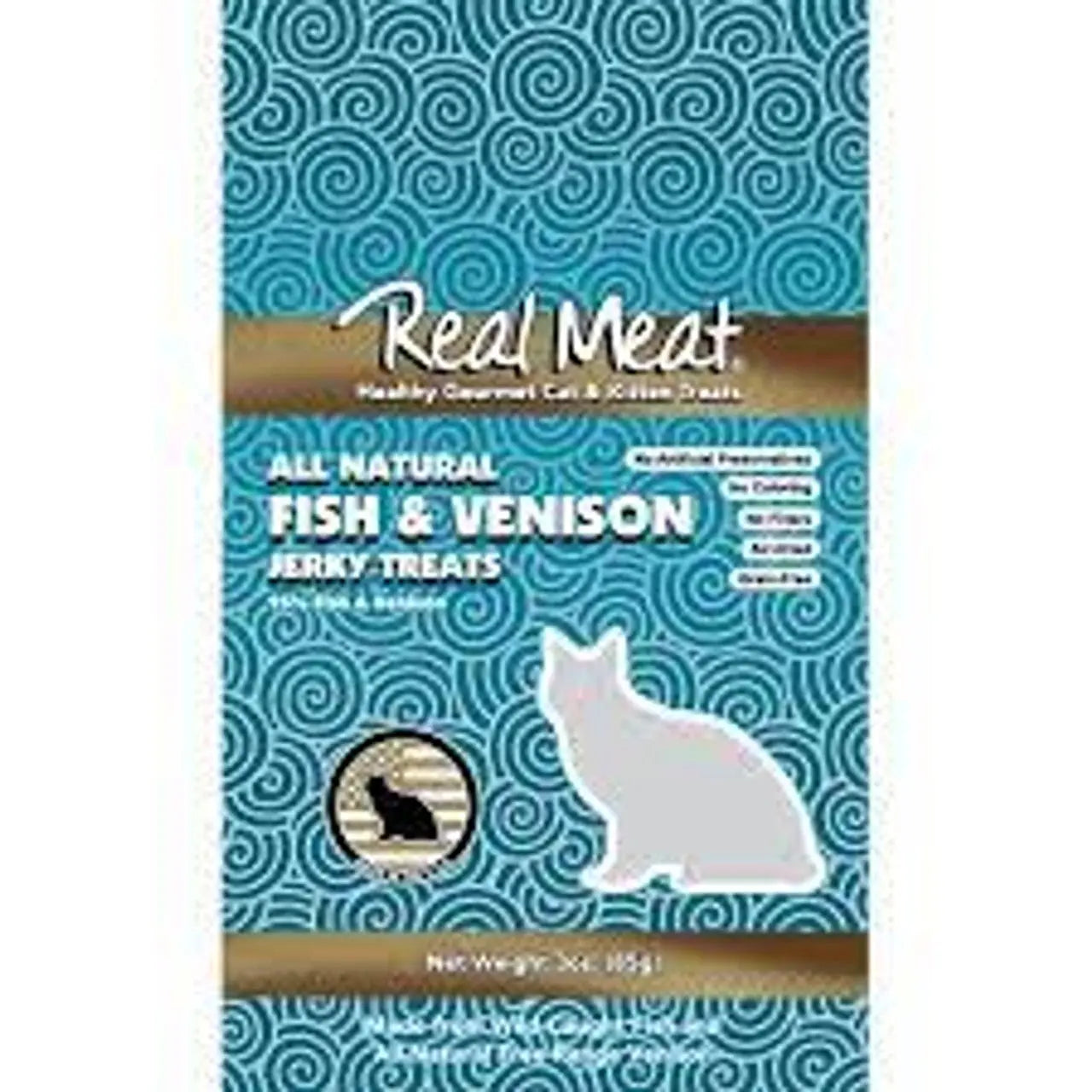 Real Meat Fish & Venison Jerky Cat Treats 3oz Real Meat®