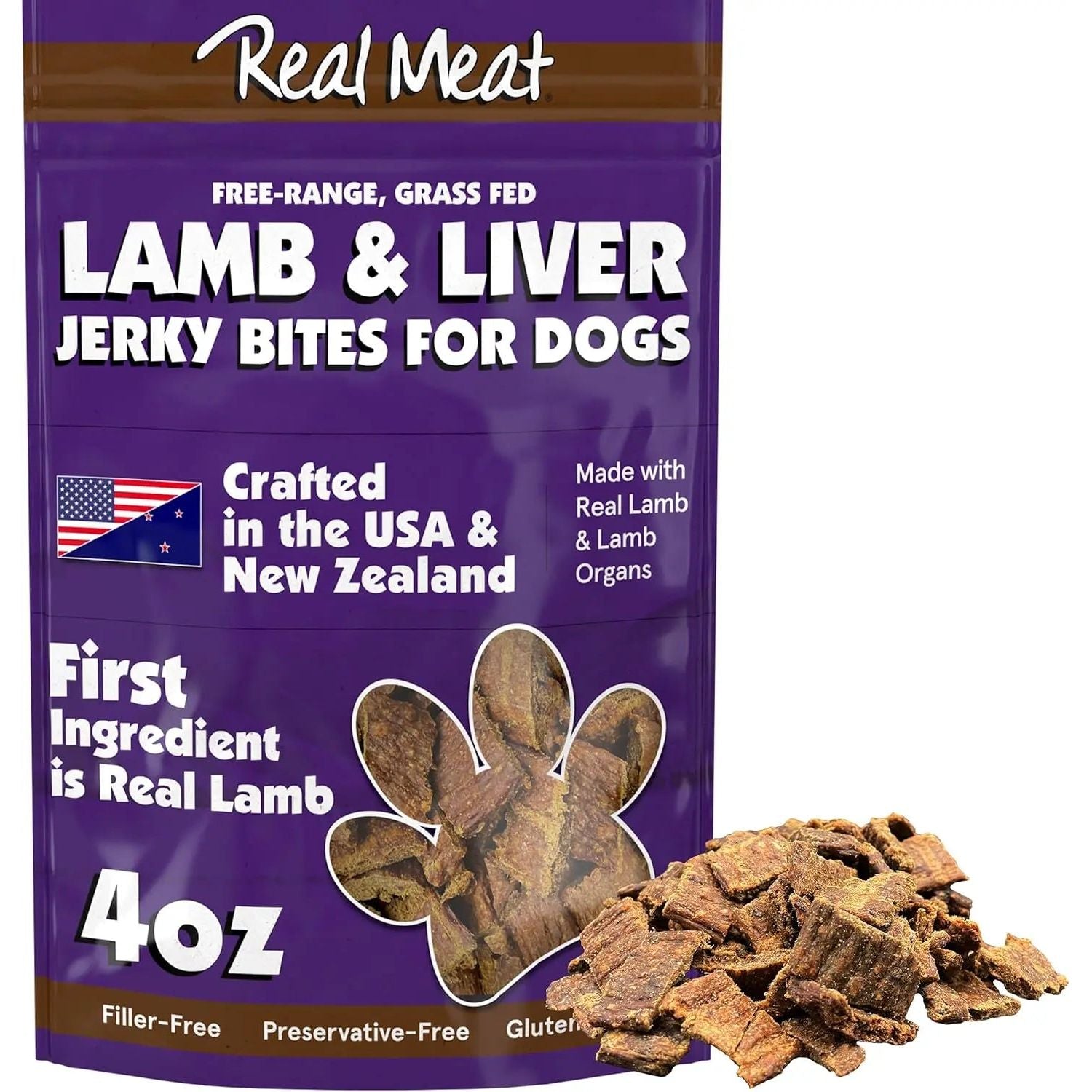 Real Meat® Lamb & Lamb Liver Jerky Dog Treat Real Meat®