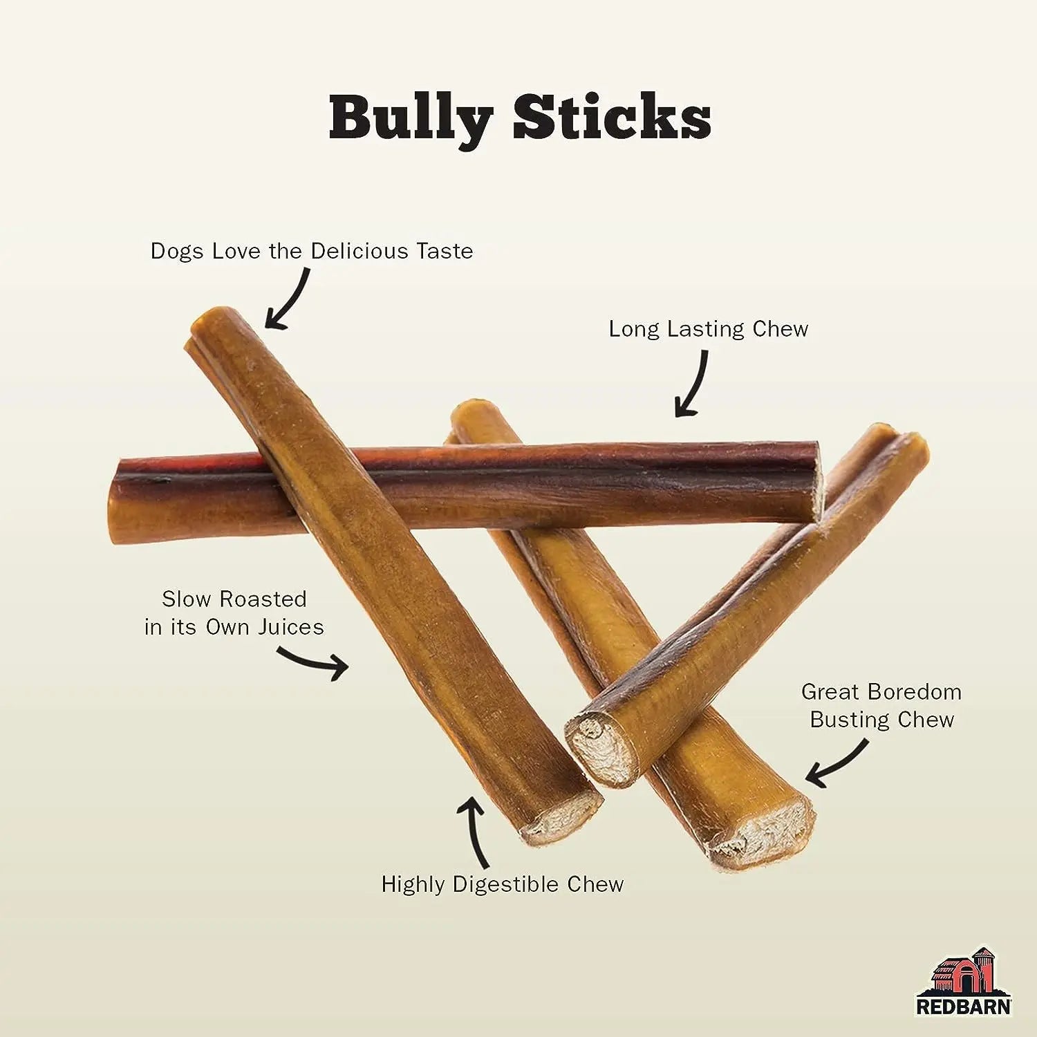 Redbarn 9" Bully Sticks for Dogs 9" (Pack of 50) Redbarn