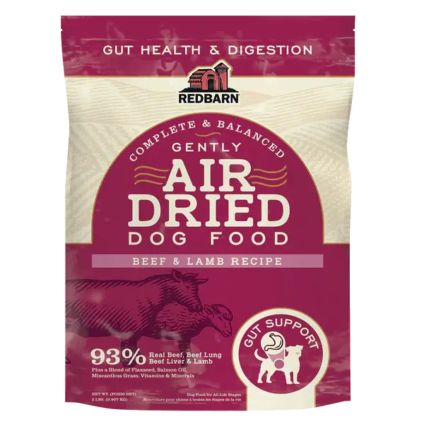 Redbarn Pet Products Air Dried Gut Support Beef & Lamb Dry Dog Food Redbarn