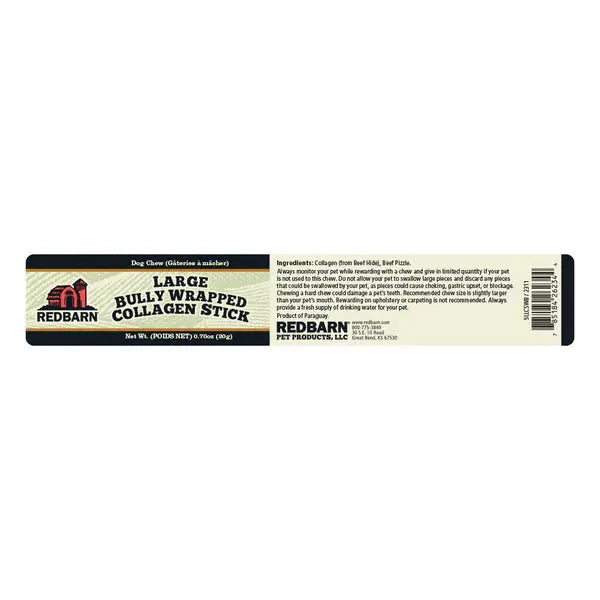 Redbarn Pet Products Bully Wrapped Collagen Stick Redbarn