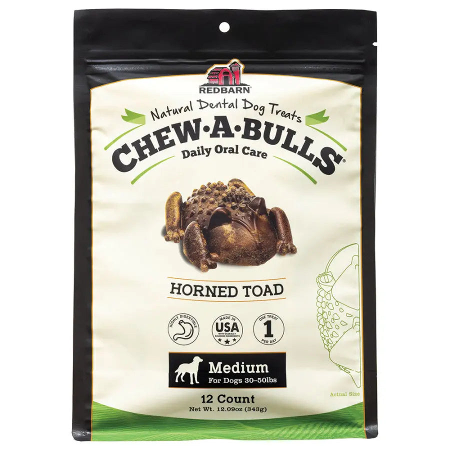 Redbarn Pet Products Chew-A-Bulls Toad Dog Treat Redbarn