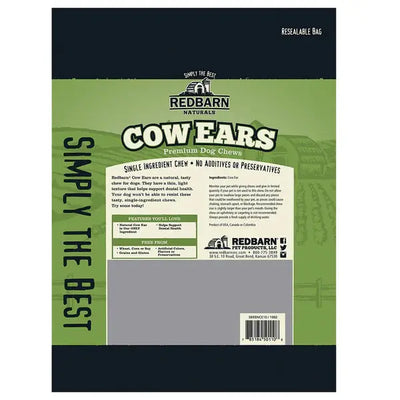 Redbarn Pet Products Cow Ear Chewy Dog Treat 10 Pack Redbarn