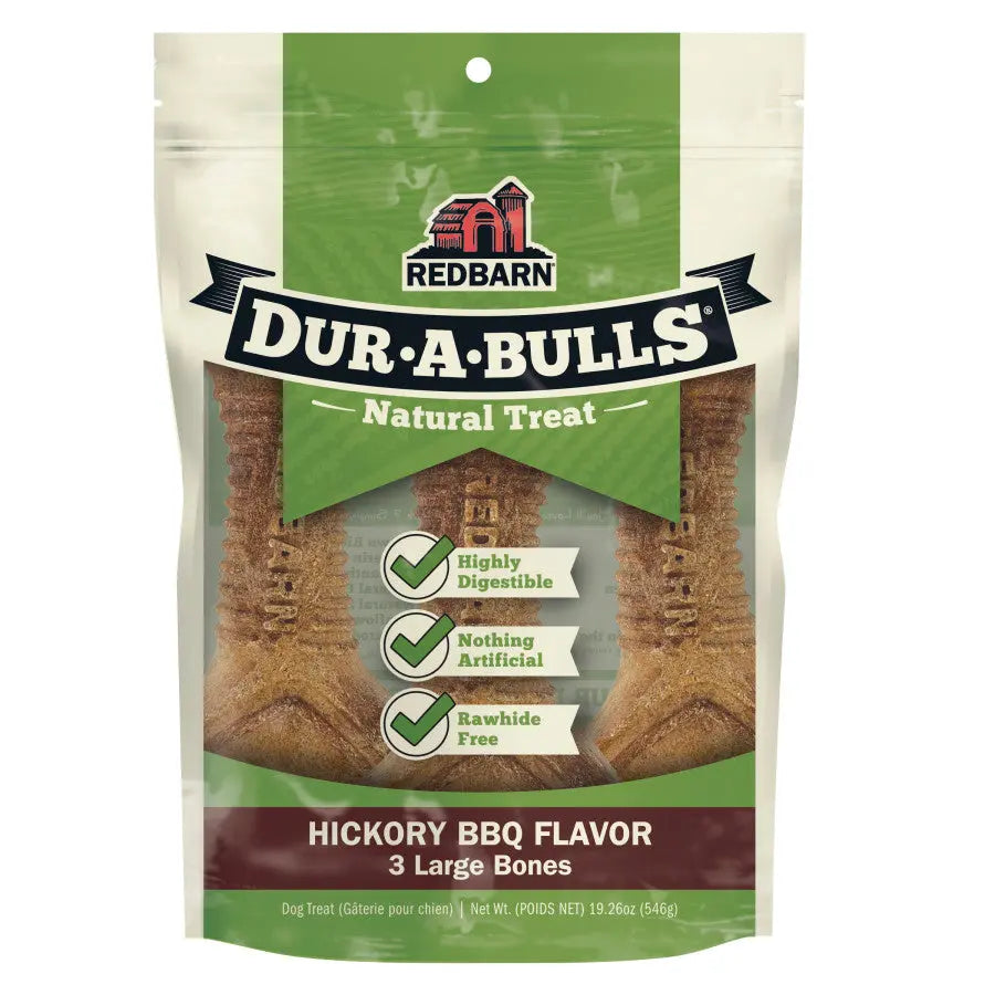 Redbarn Pet Products Hickory BBQ Dur-A-Bulls Bone Healthy Dog Chew Redbarn