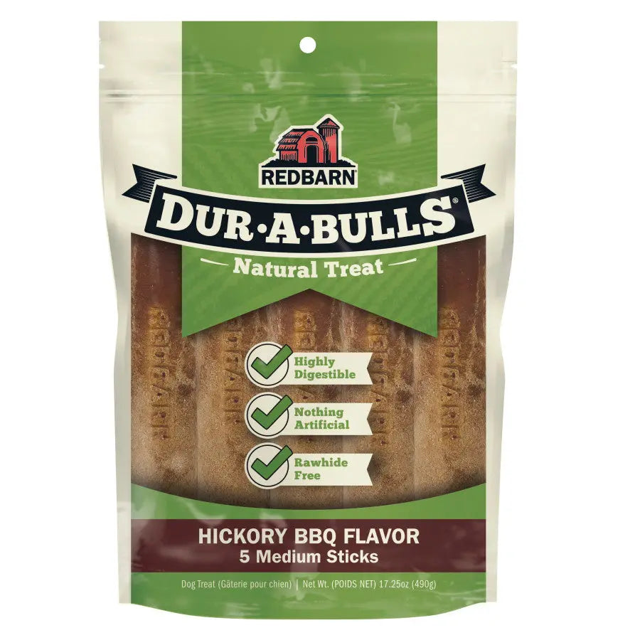 Redbarn Pet Products Hickory BBQ Dur-A-Bulls Stick Healthy Dog Chew Redbarn